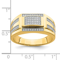 10K Men's CZ Signet Ring-10C1421