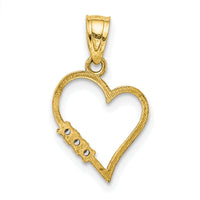10K CZ Heart Pendant-10C1439