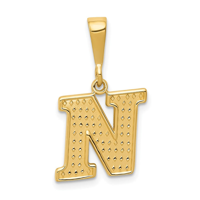 10KY Initial N Pendant-10C1449-N