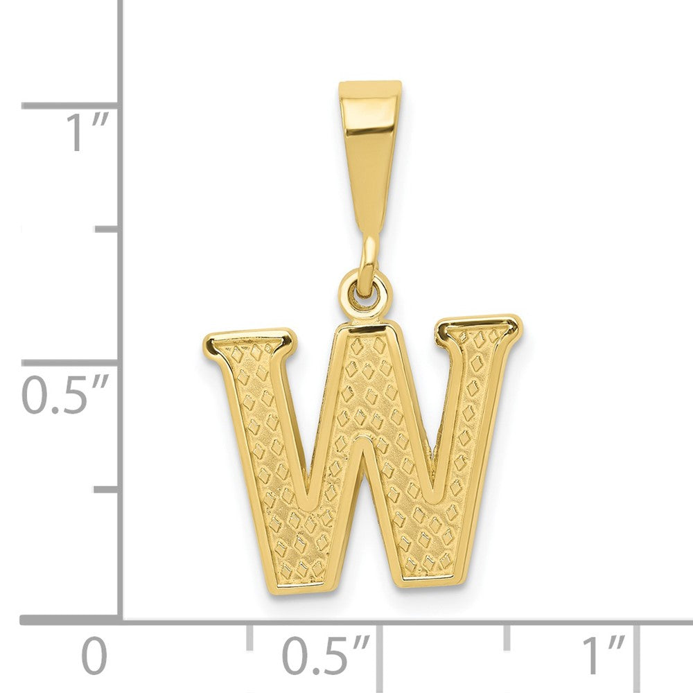 10KY Initial W Pendant-10C1449-W