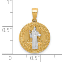 10K W/Rhodium San Benito Medal Pendant-10C1451