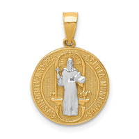 10K W/Rhodium San Benito Medal Pendant-10C1451