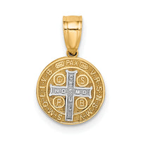 10K W/Rhodium San Benito Medal Pendant-10C1452