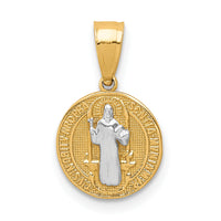 10K W/Rhodium San Benito Medal Pendant-10C1452