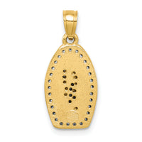 10K w/Rhodium CZ Pave Lady of Guadalupe Pendant-10C1468