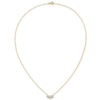 10K Polished 3-Stone CZ Necklace-10C1474-18.5