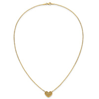 10k Polished Hollow 3D Heart 18in Necklace-10C1476-18