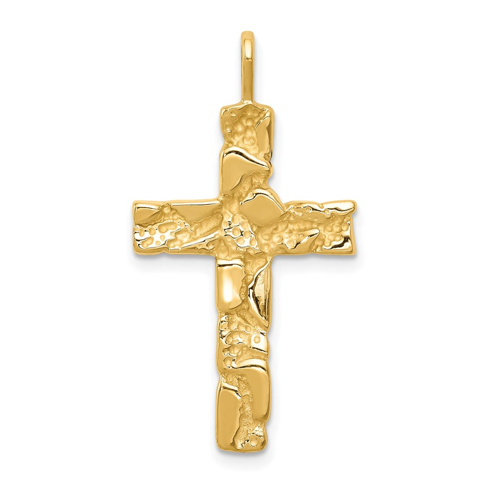 10k Nugget Cross Pendant-10C1480