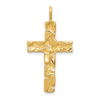 10k Nugget Cross Pendant-10C1480