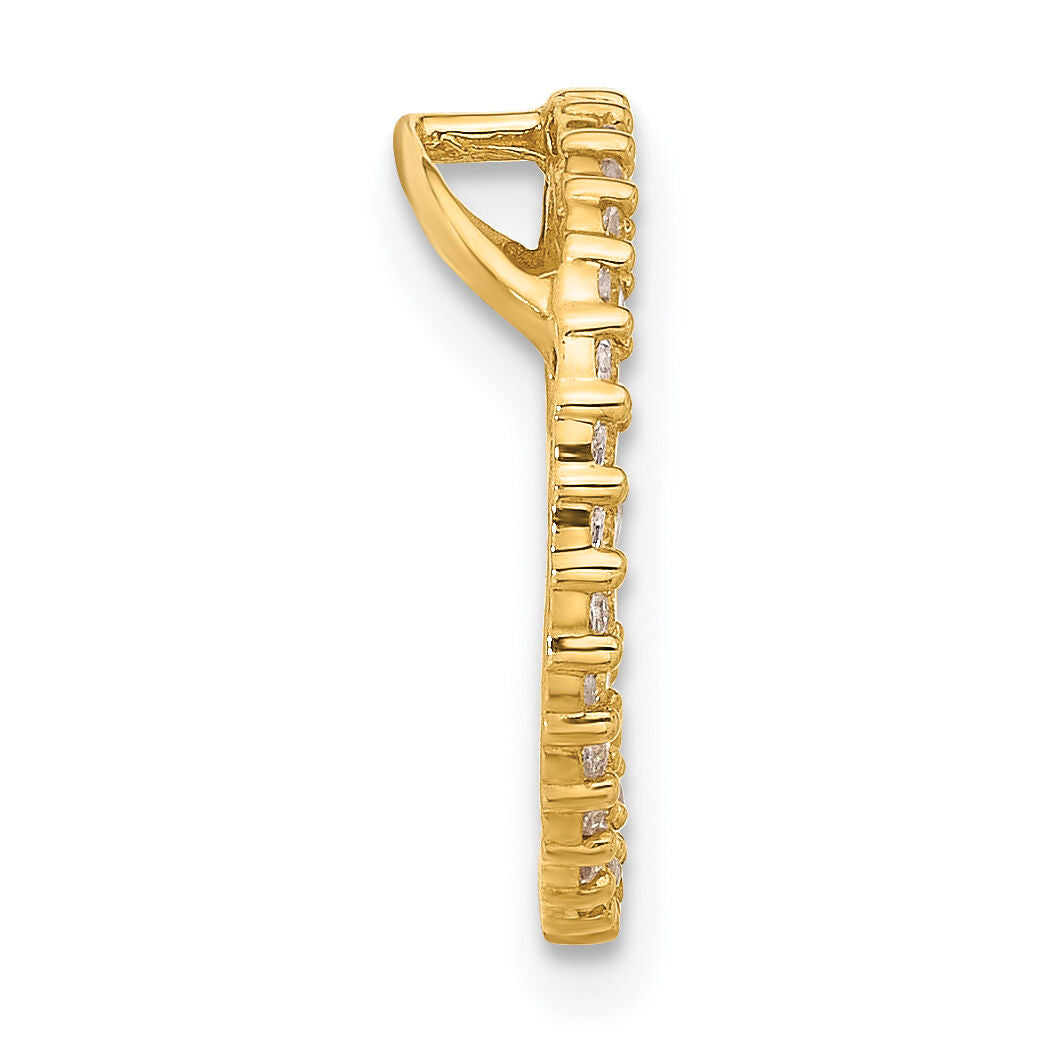 10K Polished CZ Circle Chain Slide-10C1484