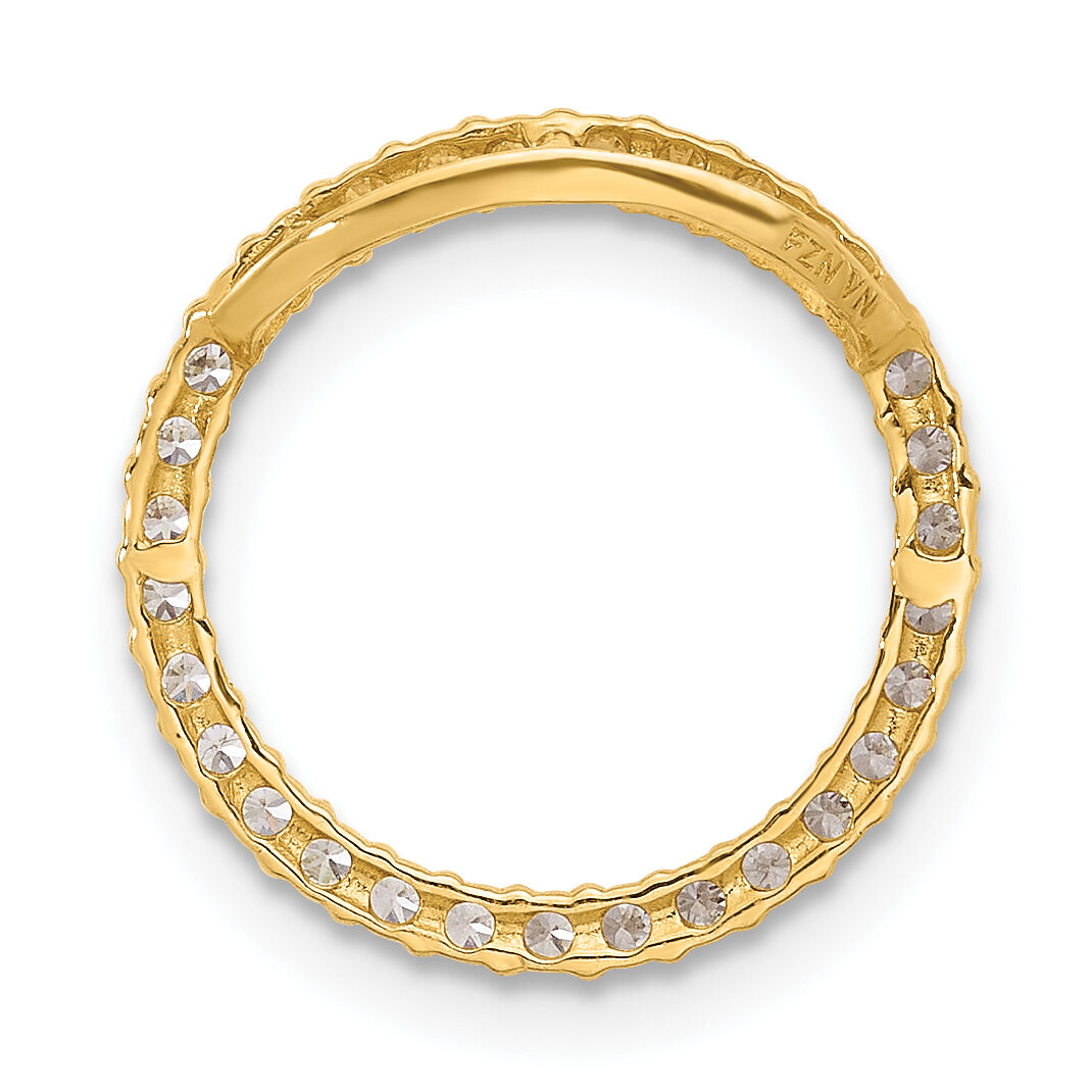10K Polished CZ Circle Chain Slide-10C1484