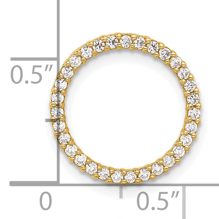 10K Polished CZ Circle Chain Slide-10C1484