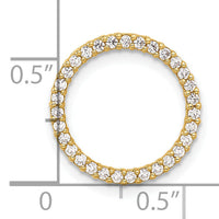10K Polished CZ Circle Chain Slide-10C1484