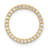 10K Polished CZ Circle Chain Slide-10C1484