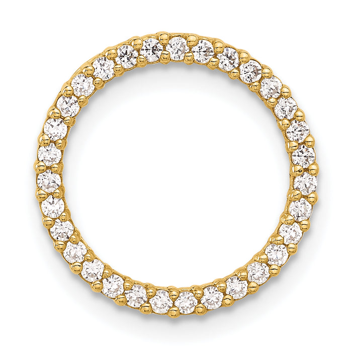 10K Polished CZ Circle Chain Slide-10C1484