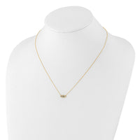 10K Polished CZ Evil Eye Necklace-10C1496-18.5