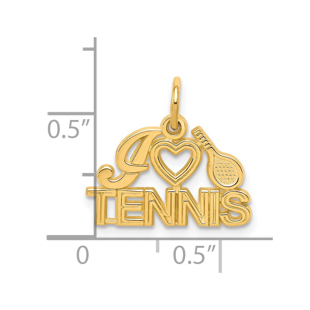 10K I HEART TENNIS Charm-10C150