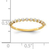 10K Polished CZ Ring-10C1512