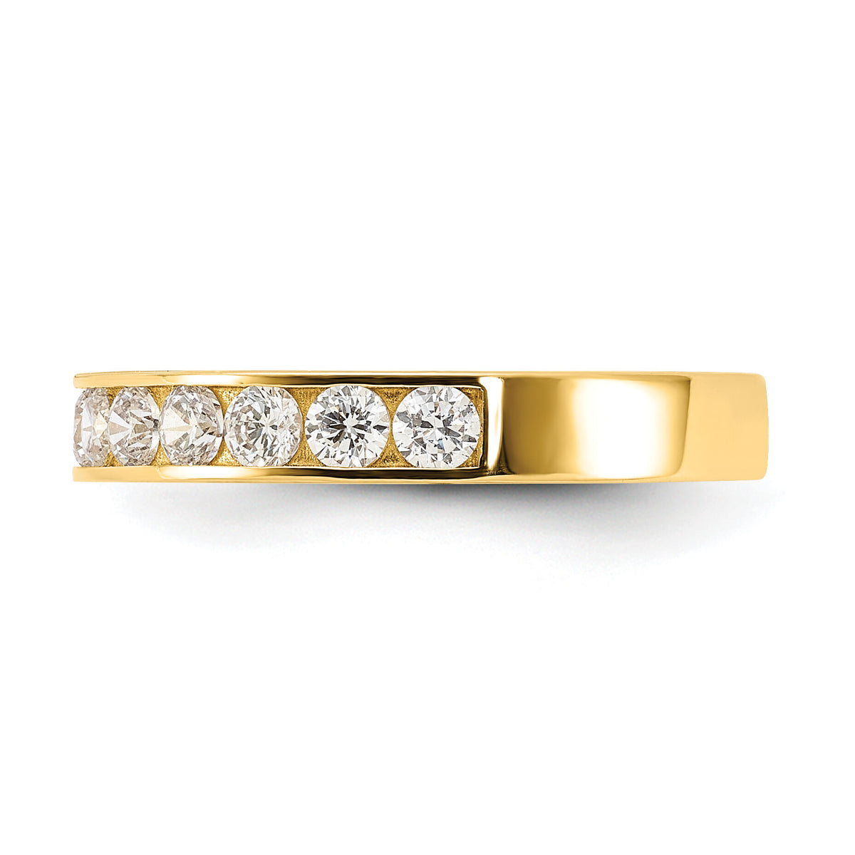 10K Polished 1.25mm CZ Channel Band-10C1514