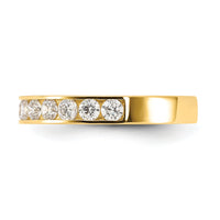 10K Polished 1.25mm CZ Channel Band-10C1514