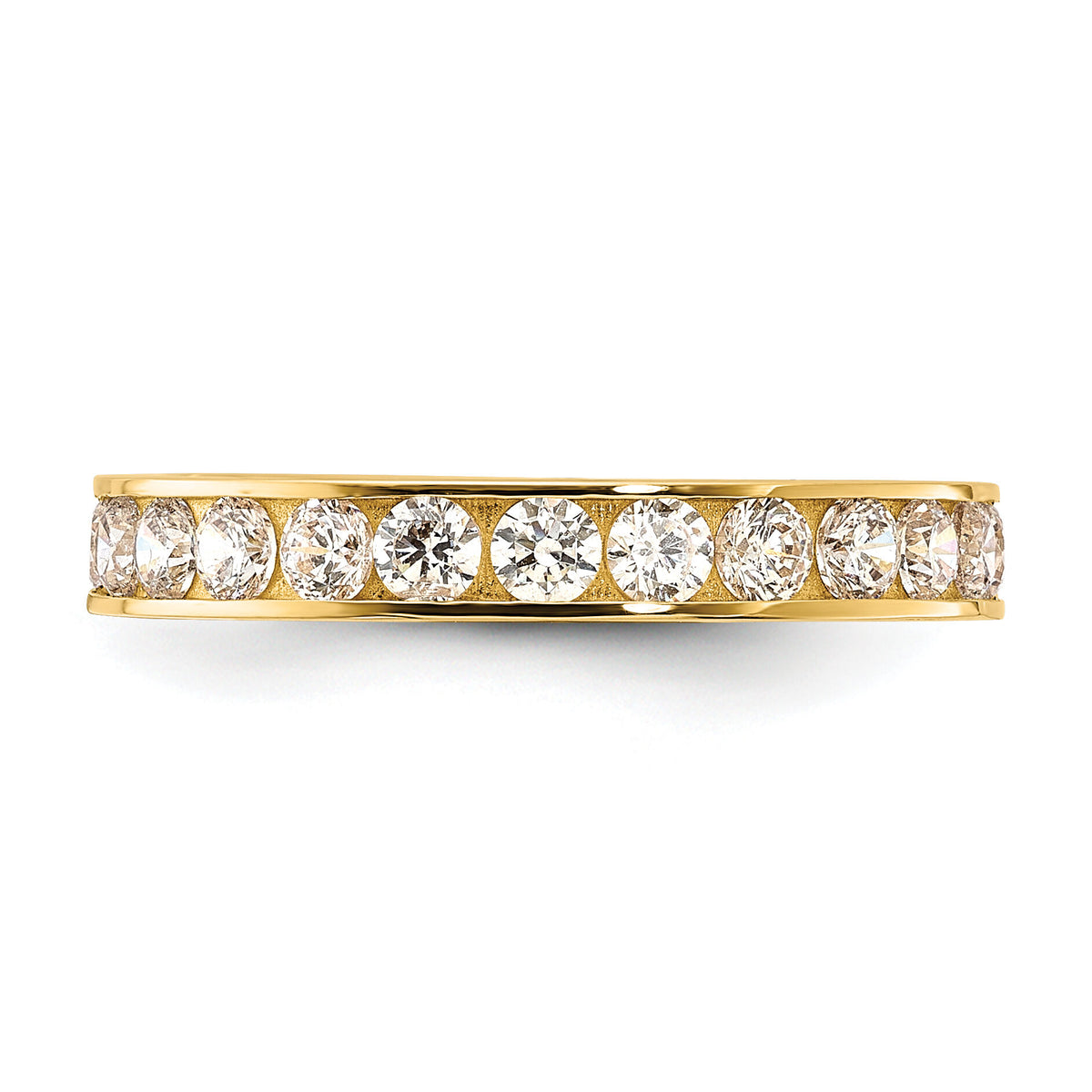 10K Polished 1.25mm CZ Channel Band-10C1514