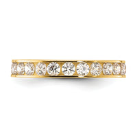 10K Polished 1.25mm CZ Channel Band-10C1514