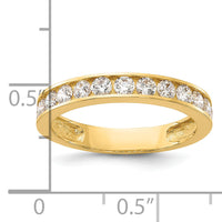 10K Polished 1.25mm CZ Channel Band-10C1514