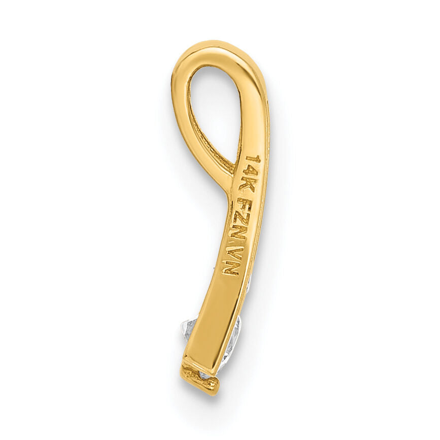 10K Polished CZ Fancy Chain Slide-10C1517