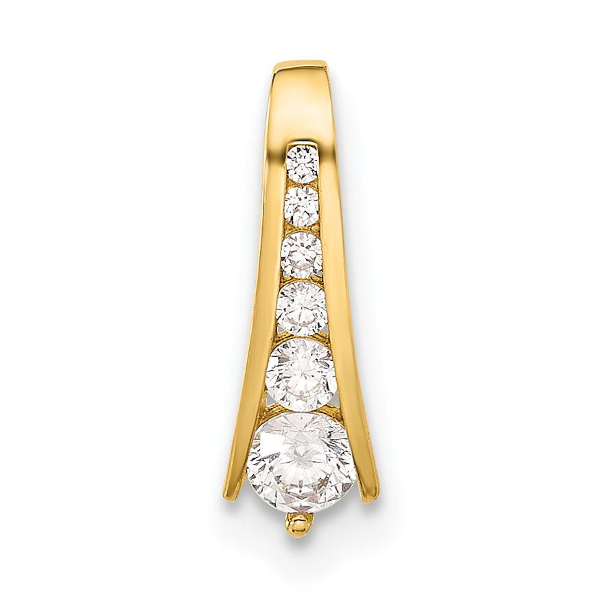 10K Polished CZ Fancy Chain Slide-10C1517