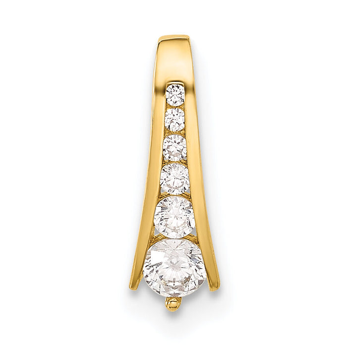 10K Polished CZ Fancy Chain Slide-10C1517
