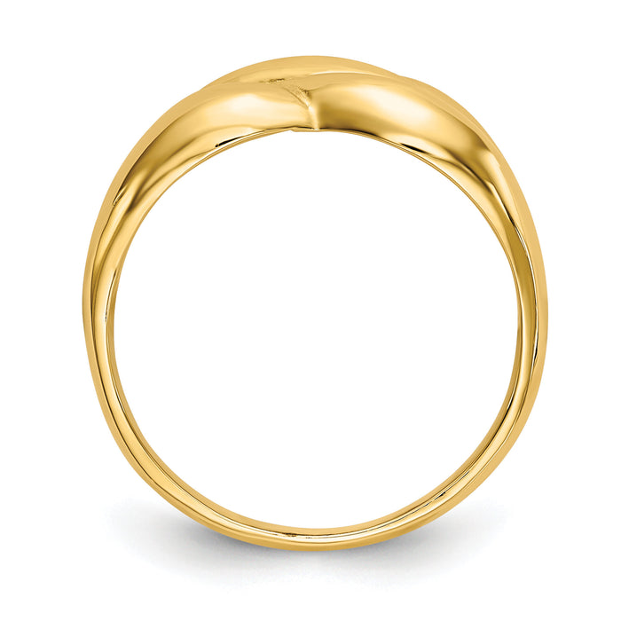 10k Polished Twisted Dome Ring-10C1560