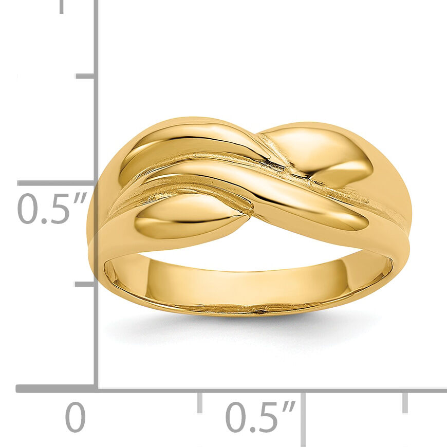 10k Polished Twisted Dome Ring-10C1560