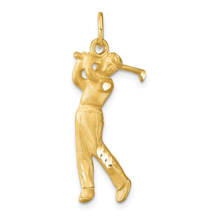 10K Golfer Charm-10C169