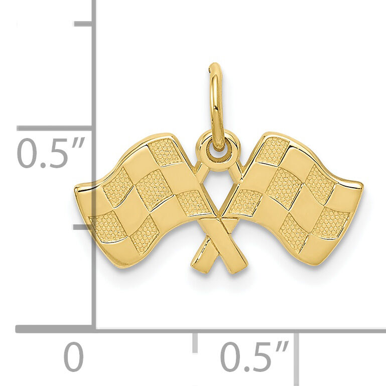 10k Racing Flags Charm-10C1877