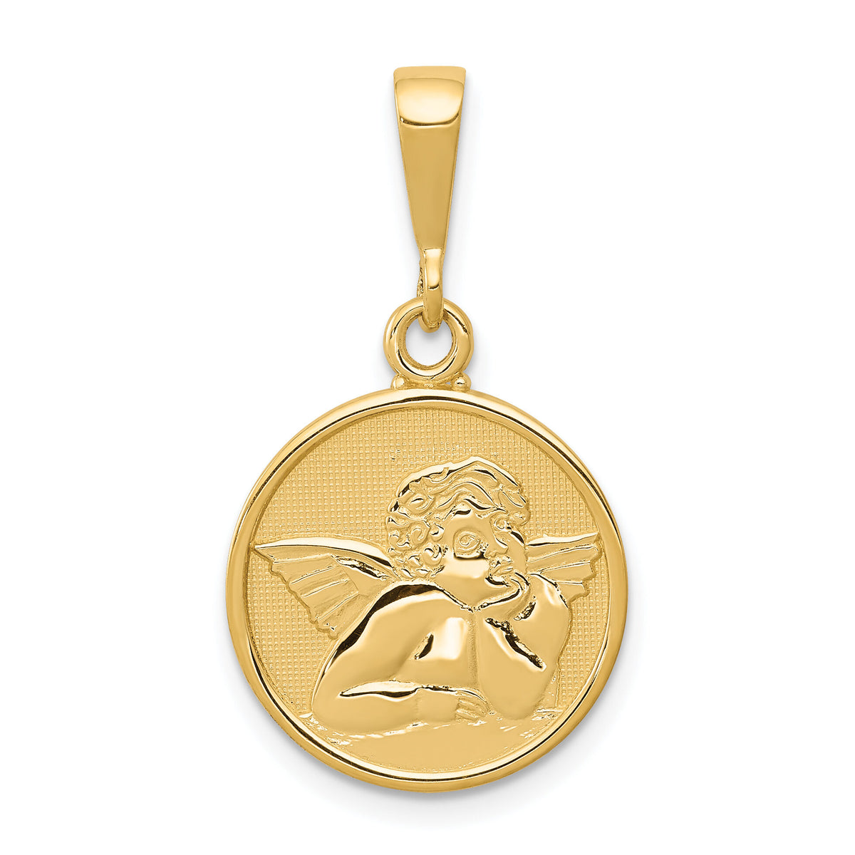10k Polished & Satin Raphael Angel Pendant-10C1895