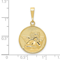10k Polished & Satin Angel Pendant-10C1896