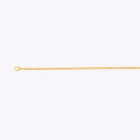 14K 2.5MM YELLOW GOLD HOLLOW CURB 22" CHAIN NECKLACE (AVAILABLE IN LENGTHS 7" - 30")