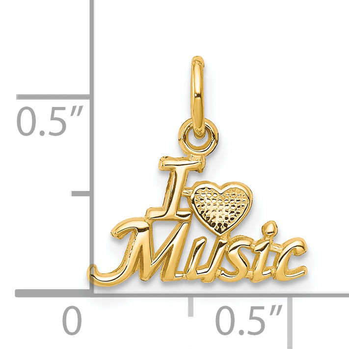 10K I LOVE MUSIC Charm-10C194