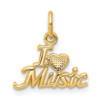 10K I LOVE MUSIC Charm-10C194