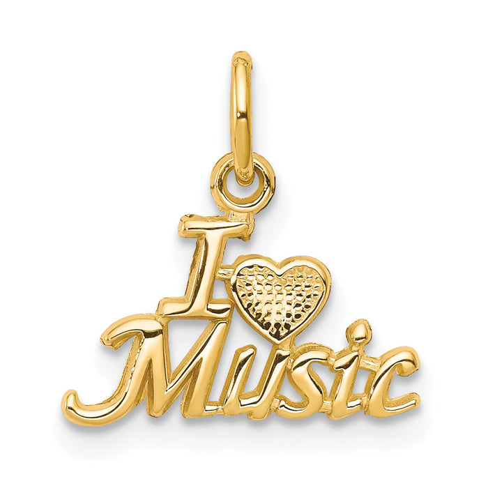 10K I LOVE MUSIC Charm-10C194