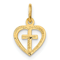 10k Cross in Heart Charm-10C1947