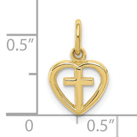 10k Cross in Heart Charm-10C1947