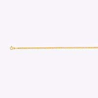 10K 2MM YELLOW GOLD HOLLOW CURB 22" CHAIN NECKLACE (AVAILABLE IN LENGTHS 7" - 30")