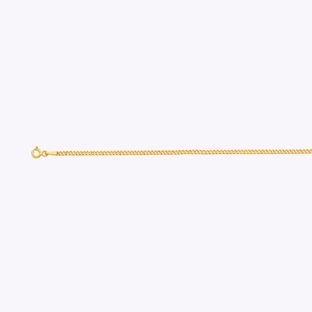 10K 2MM YELLOW GOLD HOLLOW CURB 30" CHAIN NECKLACE (AVAILABLE IN LENGTHS 7" - 30")