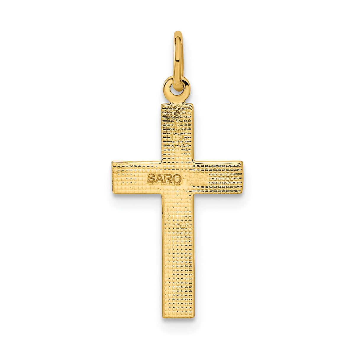 10k Diamond-cut Cross Pendant-10C1959