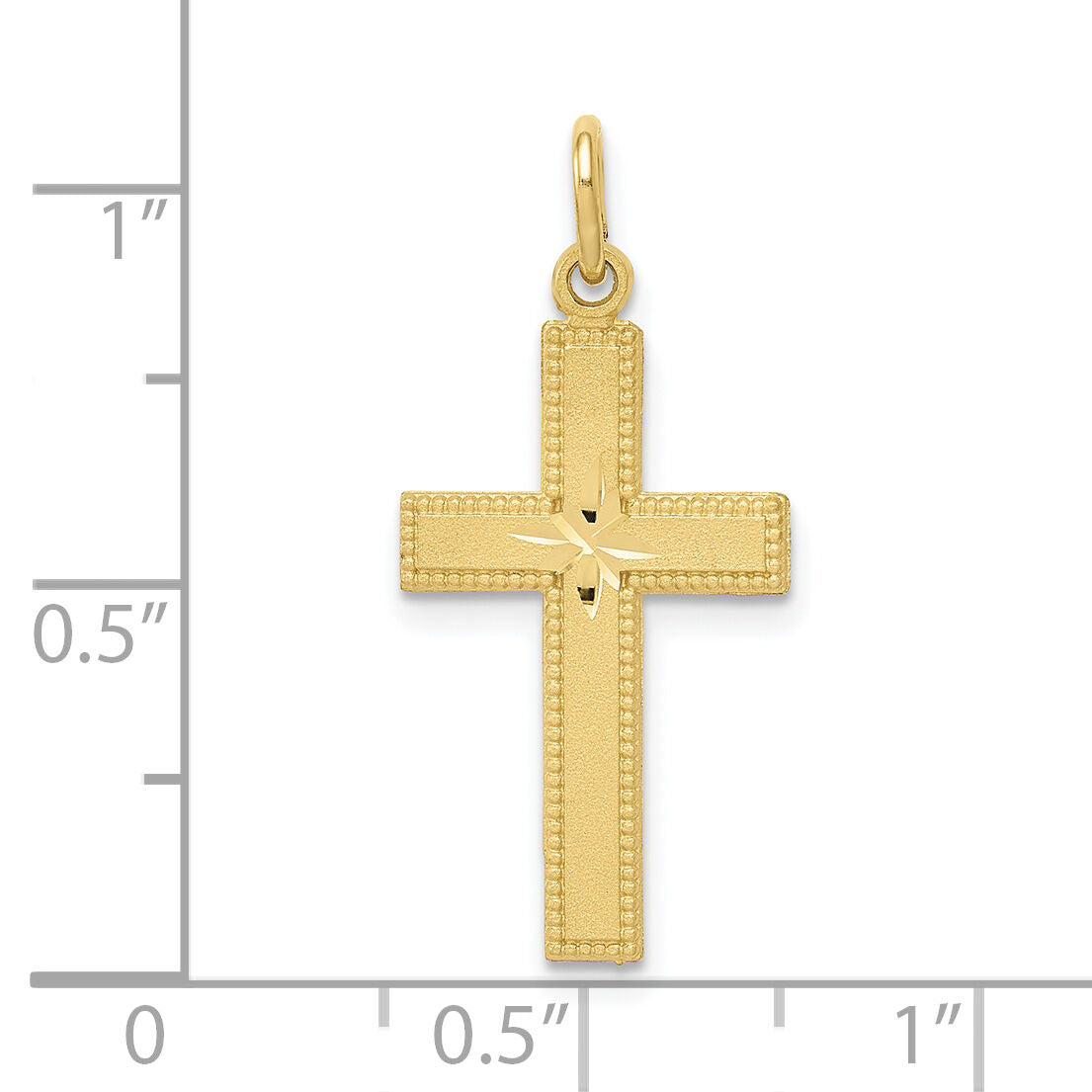 10k Diamond-cut Cross Pendant-10C1959