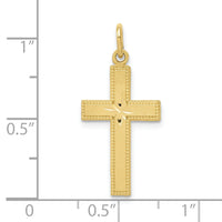 10k Diamond-cut Cross Pendant-10C1959