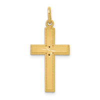 10k Diamond-cut Cross Pendant-10C1959