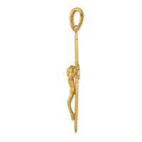 10k Polished Crucifix Pendant-10C1984