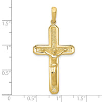 10k Polished Crucifix Pendant-10C1984